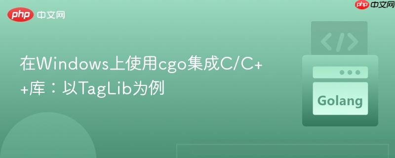 在Windows上使用cgo集成C/C++库:以TagLib为例