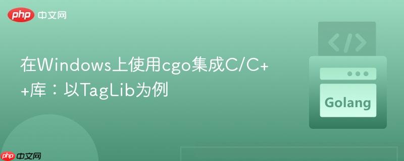 在Windows上使用cgo集成C/C++库：以TagLib为例