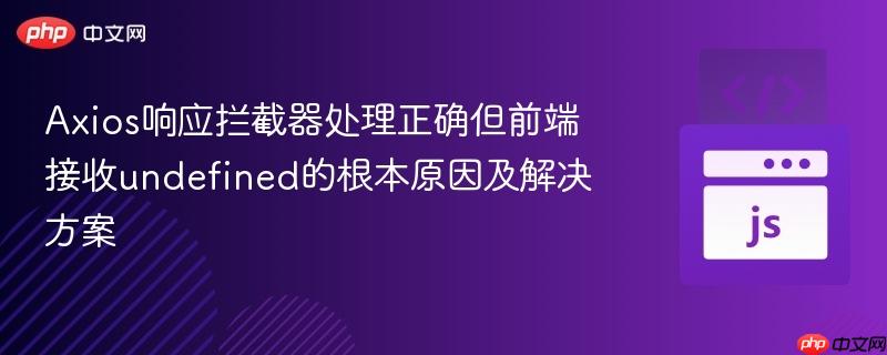 Axios响应拦截器处理正确但前端接收undefined的根本原因及解决方案