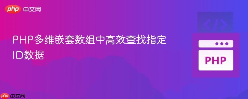 PHP多维嵌套数组中高效查找指定ID数据
