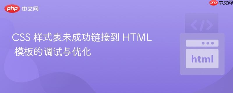 CSS 样式表未成功链接到 HTML 模板的调试与优化