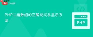 PHP二维数组的正确访问与显示方法
