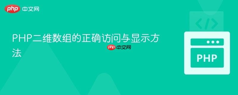 PHP二维数组的正确访问与显示方法