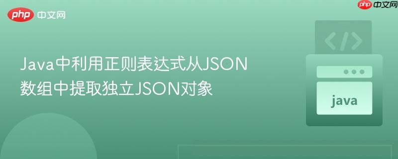 Java中利用正则表达式从JSON数组中提取独立JSON对象