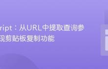 JavaScript：从URL中提取查询参数并实现剪贴板复制功能