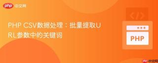 PHP CSV数据处理：批量提取URL参数中的关键词