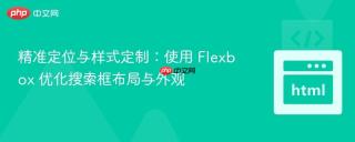 精准定位与样式定制:使用 Flexbox 优化搜索框布局与外观