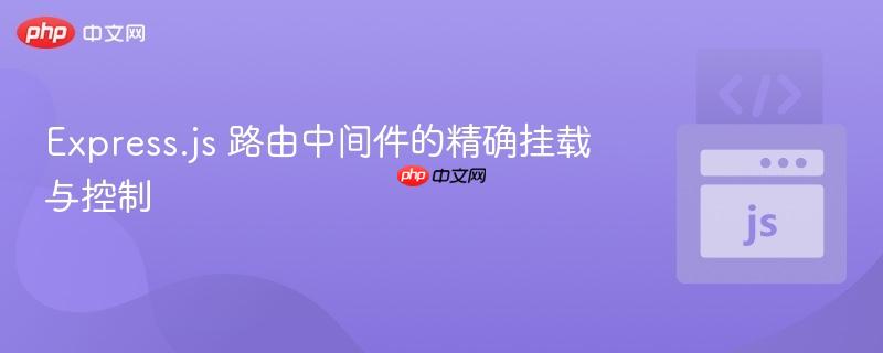 Express.js 路由中间件的精确挂载与控制