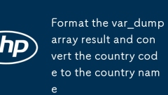 格式化 var_dump 數組結果並轉換國家代碼為國家名稱