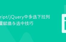 JavaScript/jQuery中多选下拉列表的批量赋值与选中技巧