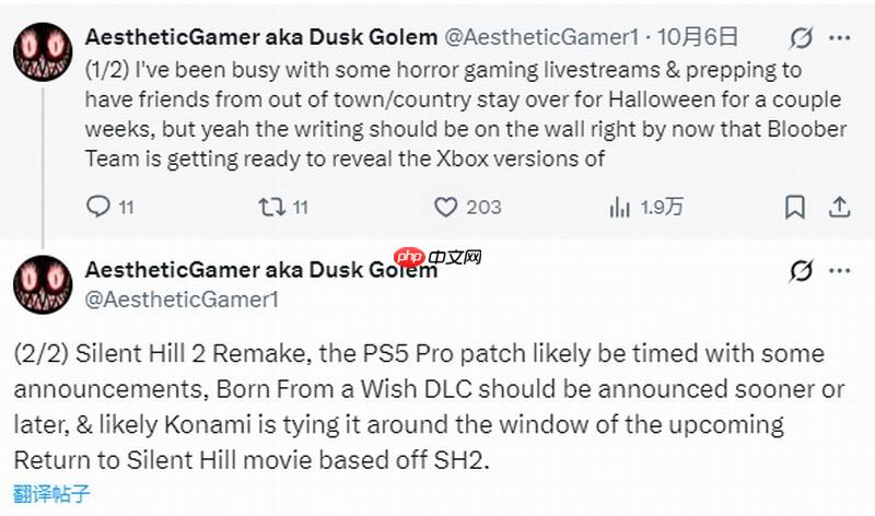 《寂静岭2:重制版》DLC开发中 或于明年公布