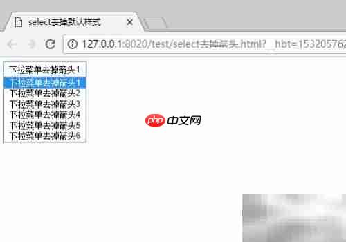 去除select默认样式及下拉箭头