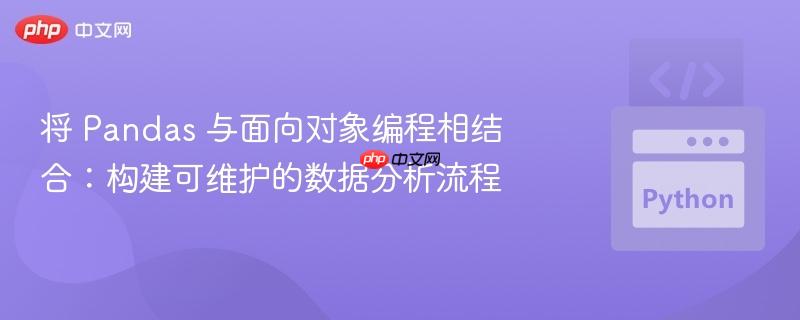 将 pandas 与面向对象编程相结合：构建可维护的数据分析流程