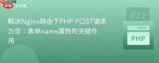 解决Nginx路由下PHP POST请求为空：表单name属性的关键作用