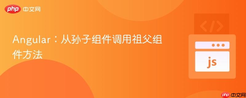 angular:从孙子组件调用祖父组件方法