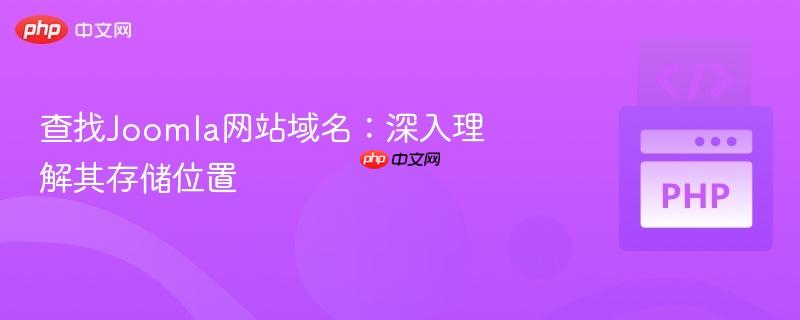 查找Joomla网站域名：深入理解其存储位置