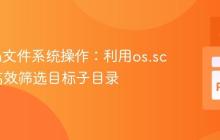 Python文件系统操作:利用os.scandir高效筛选目标子目录