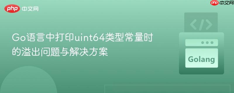 Go语言中打印uint64类型常量时的溢出问题与解决方案