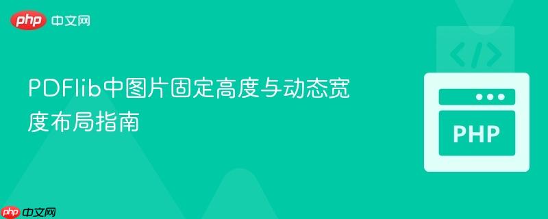 PDFlib中图片固定高度与动态宽度布局指南
