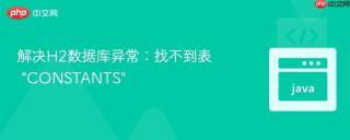 解决H2数据库异常：找不到表 