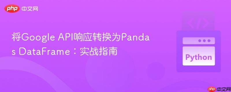 将Google API响应转换为Pandas DataFrame：实战指南