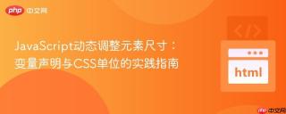 JavaScript动态调整元素尺寸：变量声明与CSS单位的实践指南