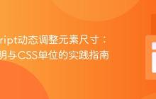 JavaScript动态调整元素尺寸:变量声明与CSS单位的实践指南
