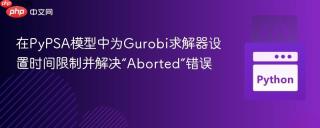 在PyPSA模型中为Gurobi求解器设置时间限制并解决“Aborted”错误