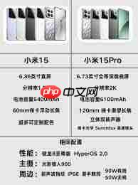 小米15spro与小米15pro的区别是什么