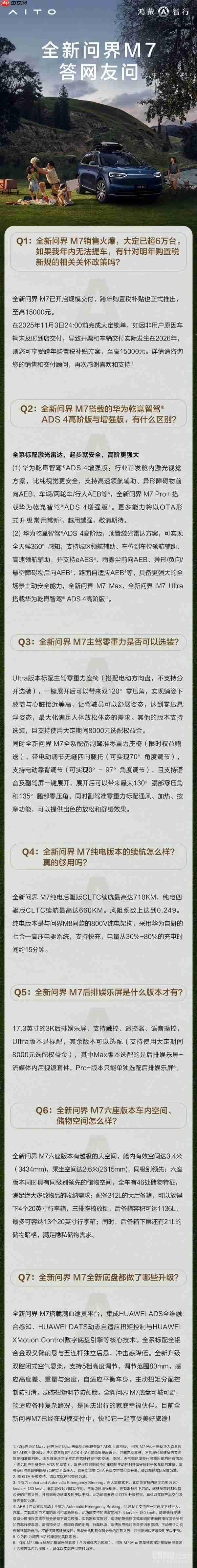 至高1.5万!问界汽车解析全新M7跨年购置税关怀政策