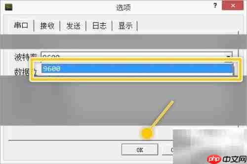 如何设置Serial Port波特率为9600