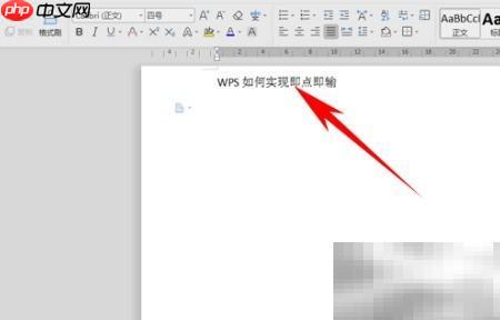 WPS文档即点即输技巧