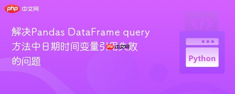 解决pandas dataframe query方法中日期时间变量引用失败的问题