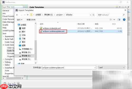 Eclipse代码风格设置指南