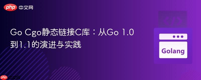 Go Cgo静态链接C库：从Go 1.0到1.1的演进与实践