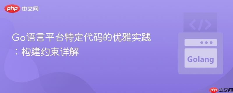 Go语言平台特定代码的优雅实践：构建约束详解
