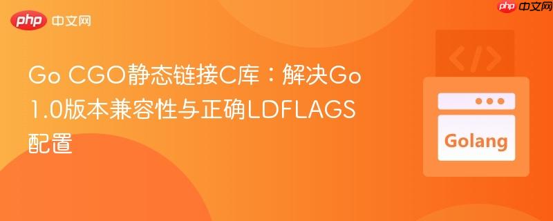 Go CGO静态链接C库:解决Go 1.0版本兼容性与正确LDFLAGS配置