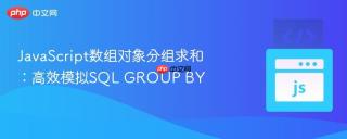 javascript数组对象分组求和:高效模拟sql group by