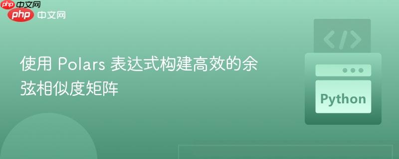 使用 polars 表达式构建高效的余弦相似度矩阵