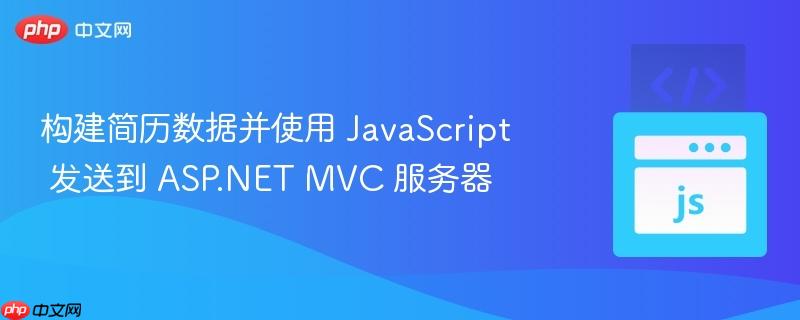 构建简历数据并使用 JavaScript 发送到 ASP.NET MVC 服务器