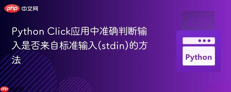 Python Click应用中准确判断输入是否来自标准输入(stdin)的方法