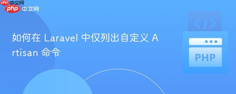 如何在 Laravel 中仅列出自定义 Artisan 命令
