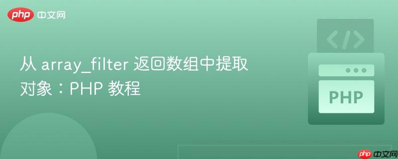 从 array_filter 返回数组中提取对象:php 教程