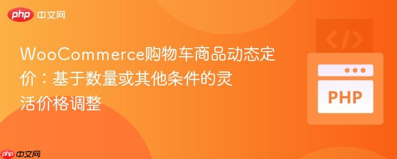 WooCommerce购物车商品动态定价：基于数量或其他条件的灵活价格调整