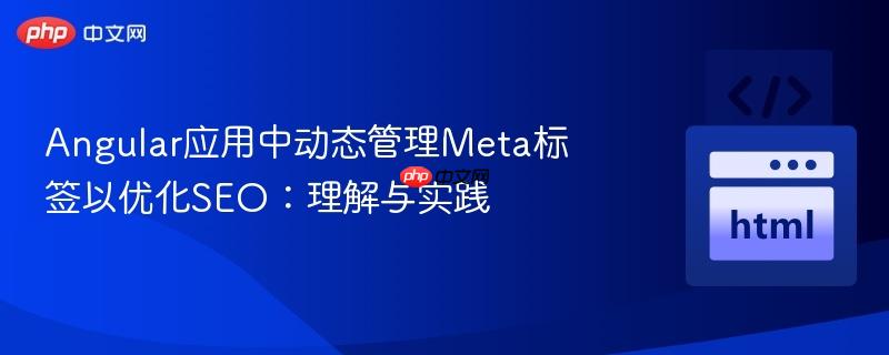 Angular应用中动态管理Meta标签以优化SEO:理解与实践