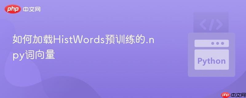 如何加载histwords预训练的.npy词向量