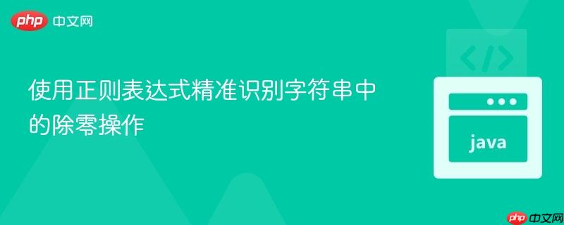 使用正则表达式精准识别字符串中的除零操作