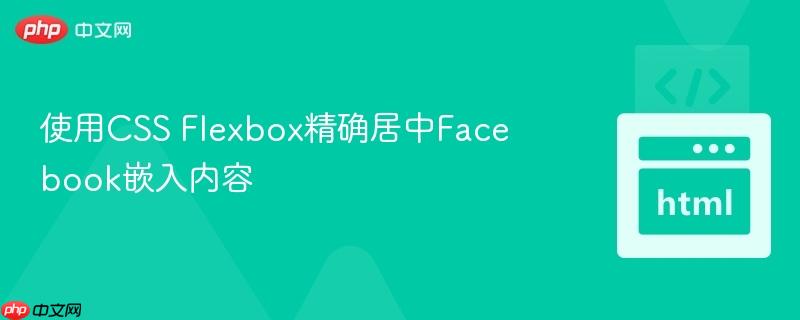 使用CSS Flexbox精确居中Facebook嵌入内容
