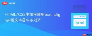 HTML/CSS中如何使用text-align实现文本居中与对齐
