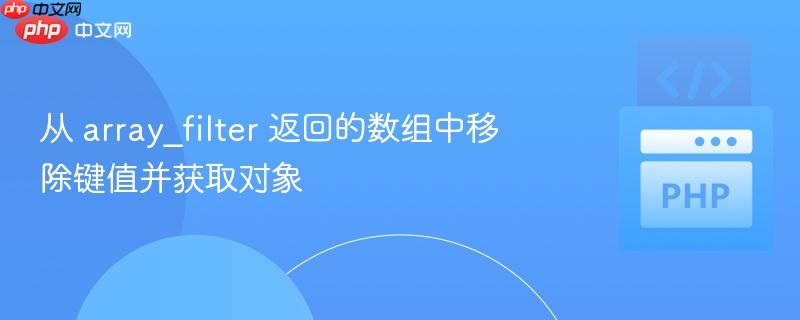 从 array_filter 返回的数组中移除键值并获取对象